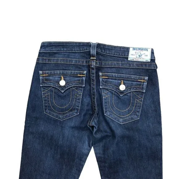 TRUE Religion Jeans Size 29 SKINNY FLAP Blue - Picture 5 of 6
